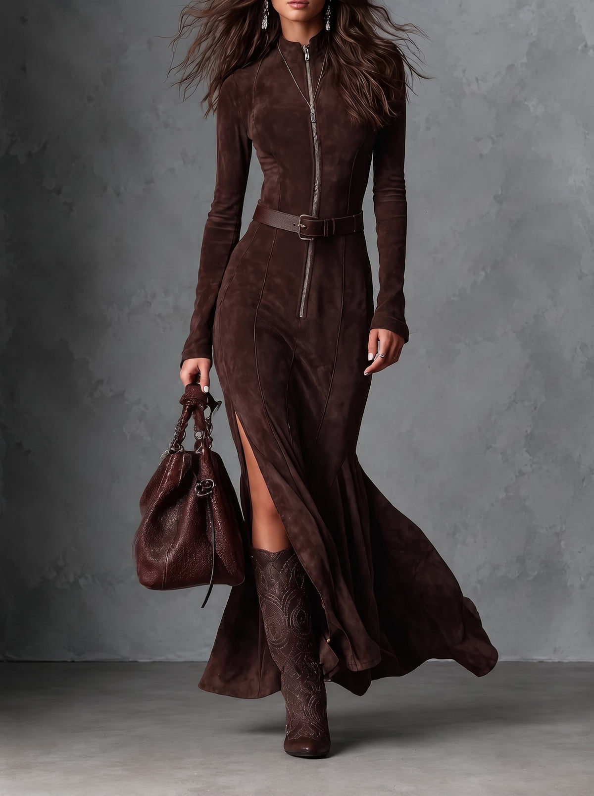 Marcella · Vestido largo con cinturón